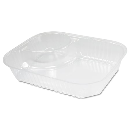 Dart ClearPac Large Nacho Tray, 2-Compartments, Clear, PK500 C68NT2